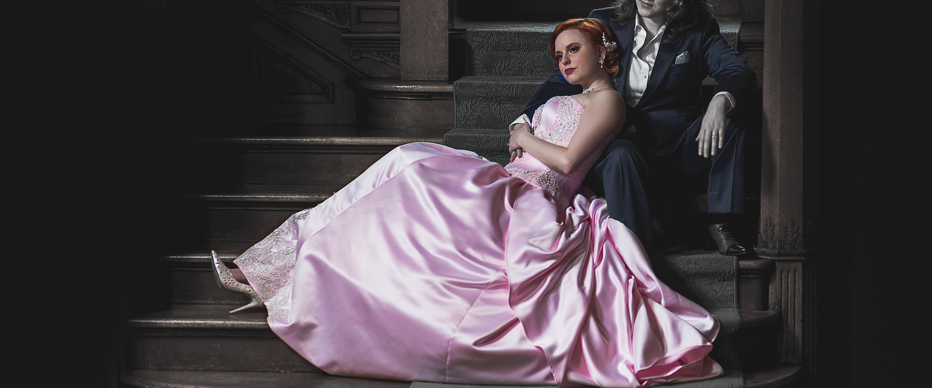 Bride in pink couture gown by Vanyanis. Photography © 4Walls