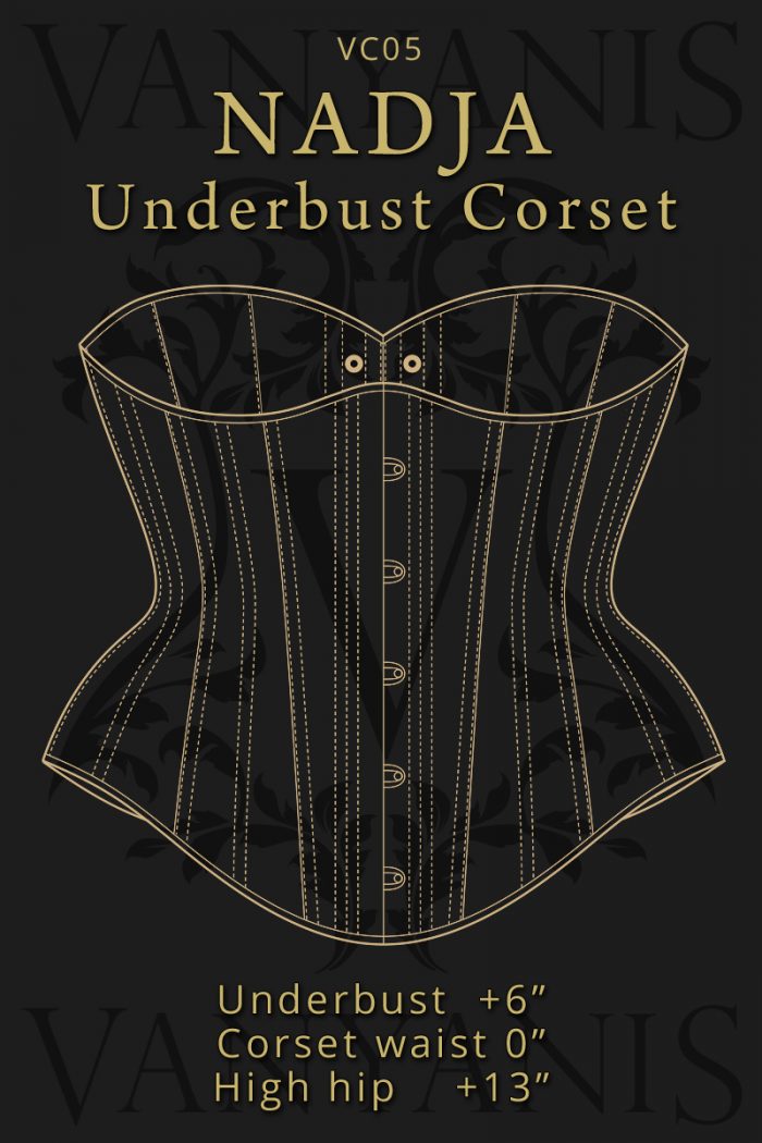Nadja-underbust-corset-tech-drawing