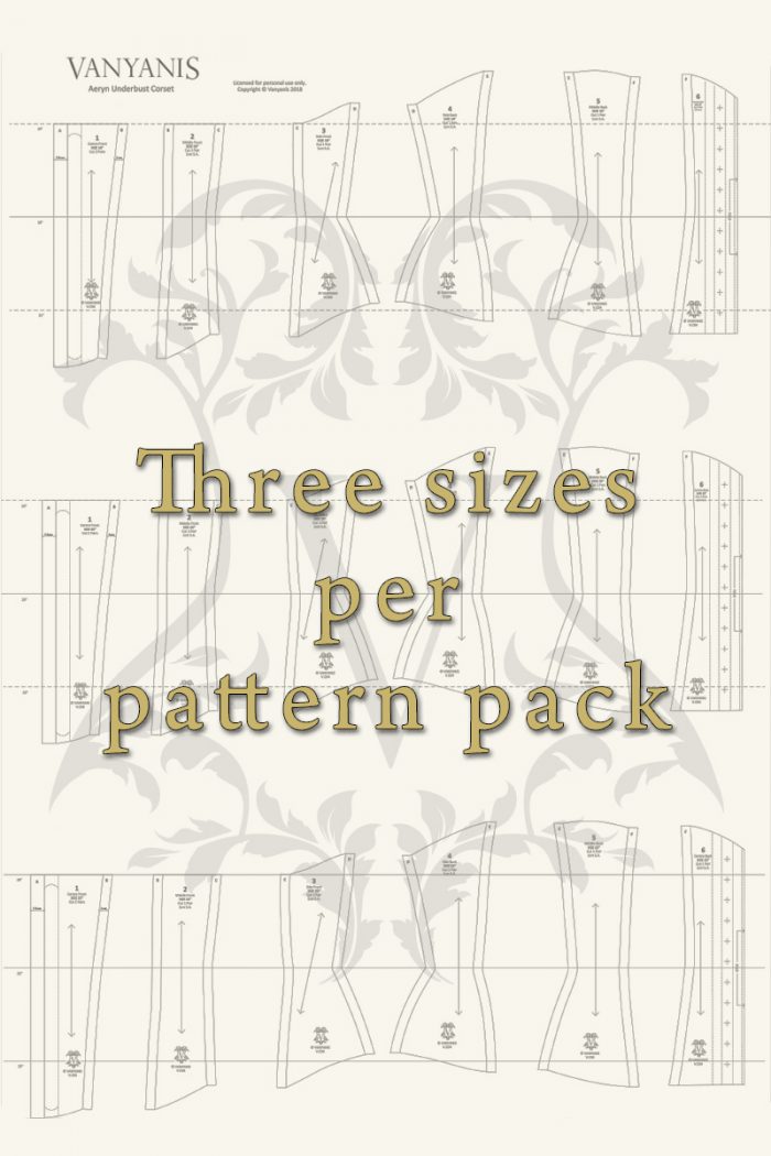 Underbust Corset Pattern PDF 23.5 - 33.5(60-85cm) waist size – corsetpv